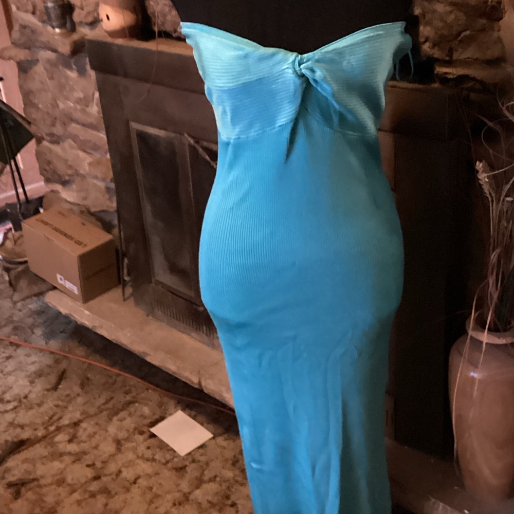 House of Harlow 1960 Strapless Blue Dress